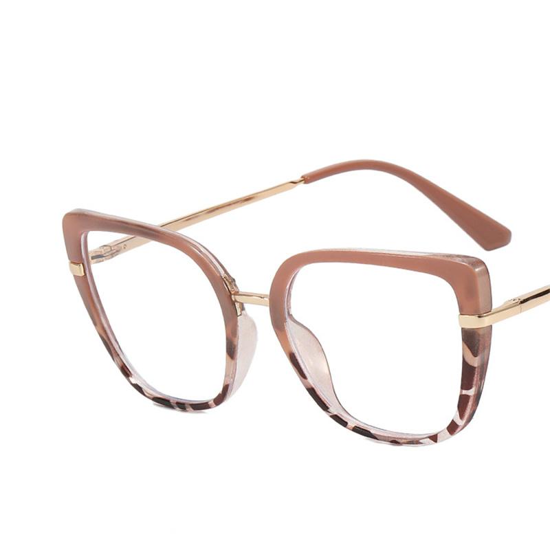 Latest Durable Metal Metal Cat Eye Eyeglasses for Ladies Rectangular Spectacle Frame Frame Glasses Girls Optics Glasses Eyewear Gradient Color