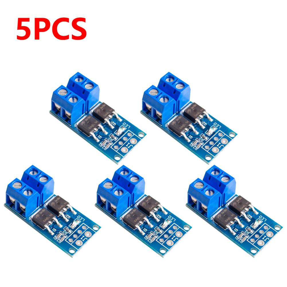 15A 400W MOSFET Auslöseschalter Ansteuermodul PWM Regler Bedienfeld DC 5V-36V Elektronische Schaltersteuerplatine für Arduino
