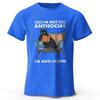 I Am Not Anti Social Printed Men T-Shirt 100% Cotton Oversized Funny Cat Graphic Tees for Men Women Summer  Loose Fashion Tops T