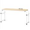 Mobile Overbed Table, Queen Size Over The Bed Desk with Wheels, Height And Length Adjustable Tilting Laptop Desk for Hospital And Home Use