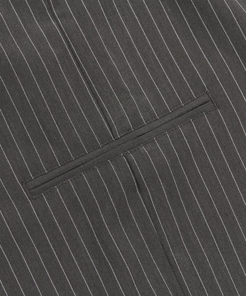 TOFFEE Single-Pleat Striped Bermuda Slacks (Grey)