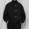 Amerikaanse Retro Vliegtuig Knop PU Leer Jas Voor Mannen En Vrouwen, High-end Losse Casual Jas