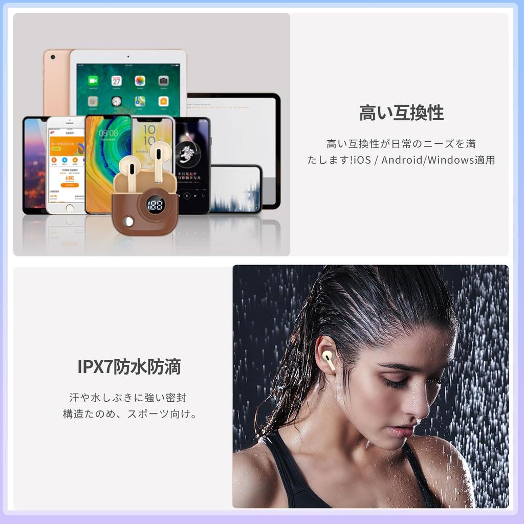 Wireless Earbuds Latest Retro Bluetooth Earphones with Battery Level Mini Bluetooth Stereo ENC Noise Continuous Portable for Compatible [2025 Design]