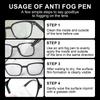 Anti Fog Pen Eyeglass Anti Fog Brush Pen for Glasses Automobile Rearview Mirror Clear Vision in All Weather Condition
