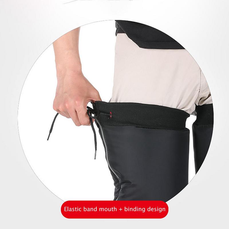 Thickened Riding Knee Pads Knee Pads For Cycling Winter Down Knee Guards With Legs Easy To Wear Winter Warming Accessories