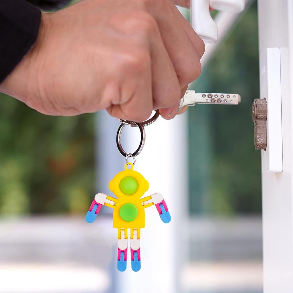 SoulLife 24 Pack Pop Fidget Spinners Bulk, Deformable Astronaut Key Chain Fidget Toys Bulk, Stocking Stuffers Birthday Gifts Party Favors for Kids,