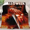 Travel Michael Halloween Myers Throw Blanket, Plush Microfiber Halloween Blankets and Throws for Sofa, Thick Air Conditioning
