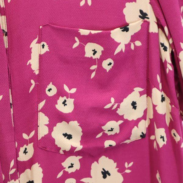 MAX&CO Floral Pattern Total Pattern Short Sleeve One Piece 36 Half Button Women Used