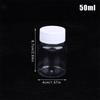 15-500Ml Transparent Plastic Bottle Wide Mouth Medicine Bottle With Screw Lid Seal Vials Liquid Reagent Container Food Grade