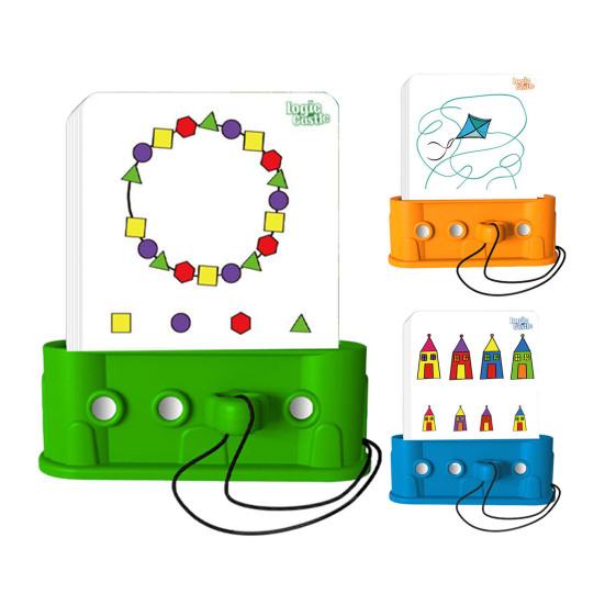 1/2/3 Sets Logic Castle Educational Cards Logical Thinking Training Fine Motor Skills Problem Solving Flashcards Brain Teaser Toy for Kids Ages 3-6