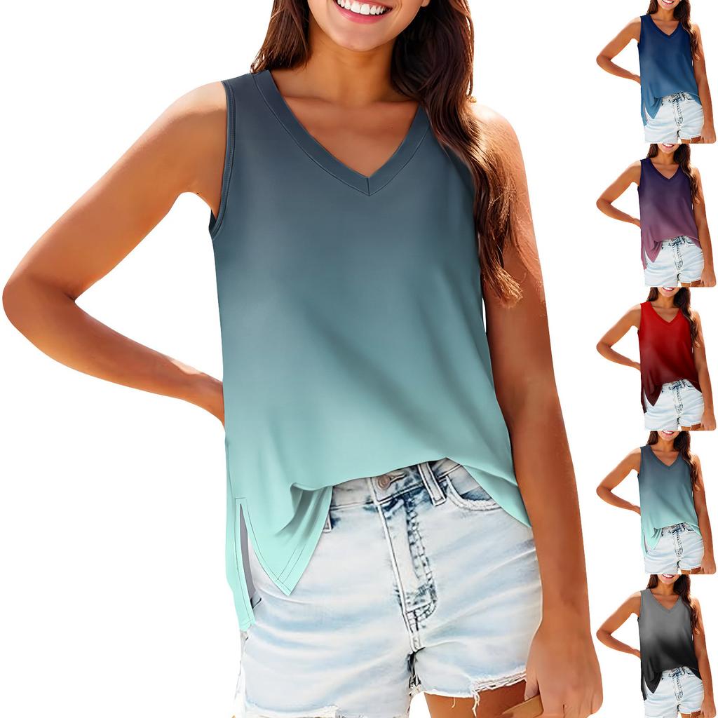 Women's Girl Tank Top Solid Color Casual Top Tank Tops For Women Loose Fit Sleeveless Tops Flowy