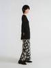 Average Attitude Floral Long Skirt _Ink Black