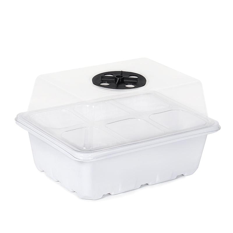 6/12 Holes Seed Starter Tray With Humidity Dome Succulent Propagation Tray Mini Greenhouse Germination Tray For Succulent Plant