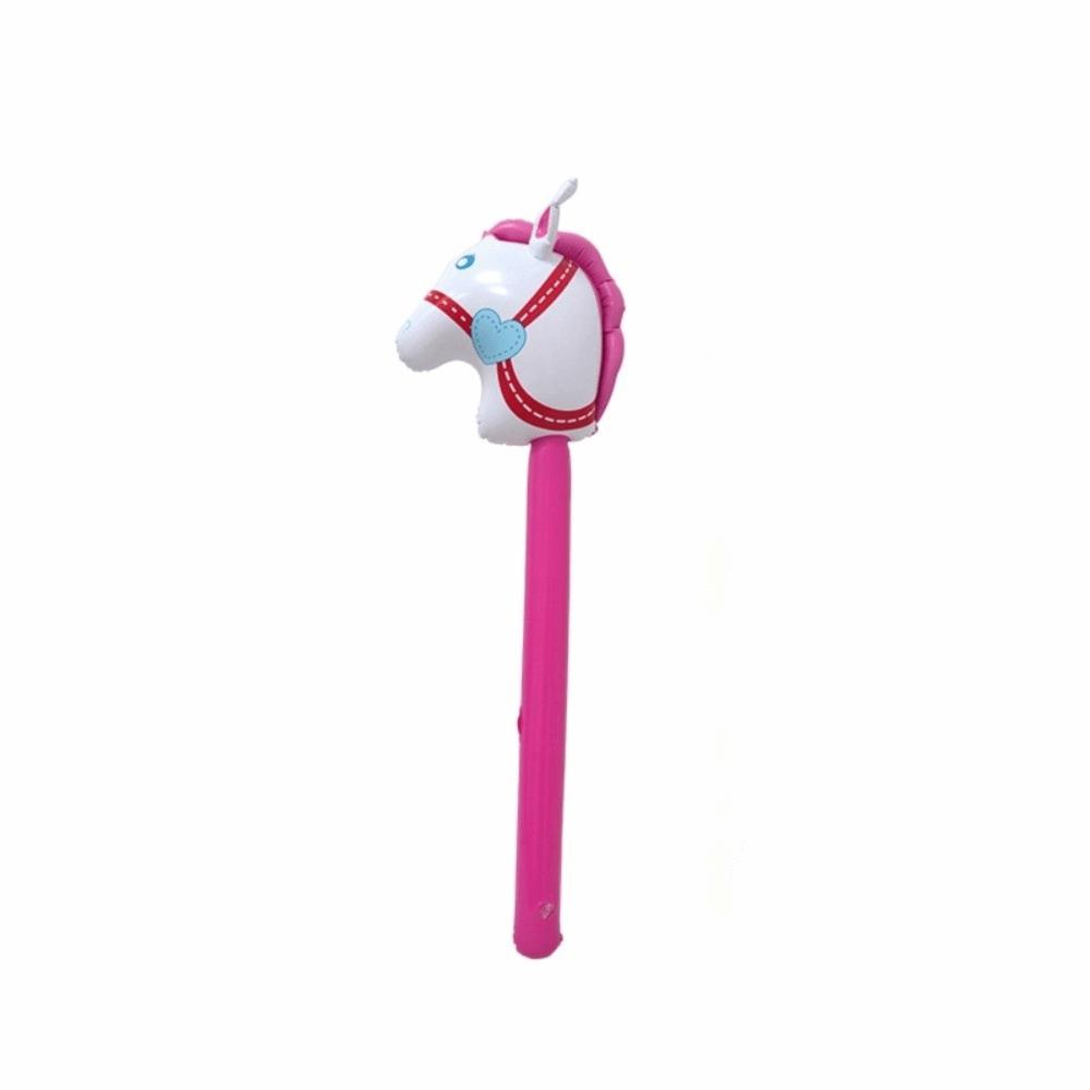 PVC Aufblasbarer Ballon Cartoon Aufblasbares Steckenpferd Neu Tier Lange Stäbe Ballon Kinder