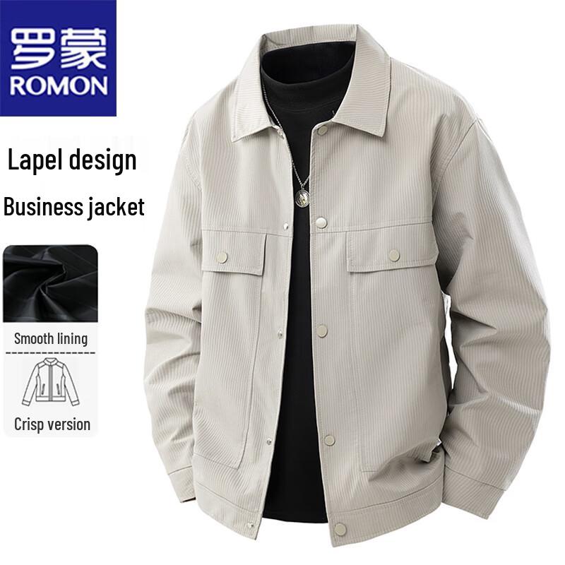 

ROMON Men s Business Casual Lapel Jacket 4XL