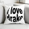 Rapper DDrake Pillow Case Square DoubleSided Printing Short Plush Sofa Cushion Cover Bedroom Bedside Pillow