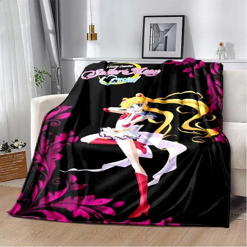 Pătură drăguță S-Sailor-Moon cu desene animate 3D imprimate modă moale confortabilă sufragerie dormitor canapea pat pătură de călătorie cadou de aniversare pentru copii