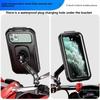 Nuovo porta telefono impermeabile per navigazione su moto elettrica per fattorini, copertura antipioggia completamente chiusa per scooter elettrico con touch screen, set da 2