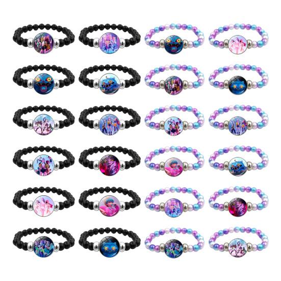 Yousheng Korean Pop Beaded Bracelet Anime Inspired Fashion Bracelet Colorful Beads Bracelet for Women Men Girls Boys Fans