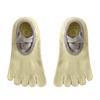 1 Pair Yoga 5-Toe Socks with Non-slip Gripper Breathable Mid-calf Socks Summer Women Ballet Dance Pilates Cotton Toe Crew