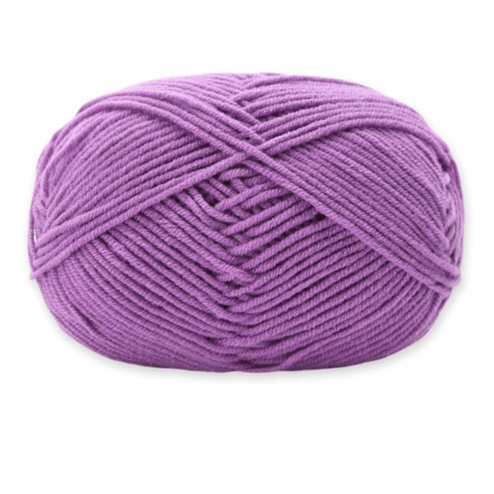 

New 35g Chenille Yarn 84m 4ply Weight Crochet Yarn Doll Making Dyed Color Milk Cotton Yarn Handmade Craft фіолетовий