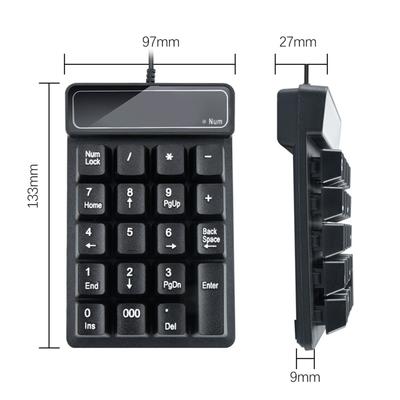 Wired Numeric Keyboard Floating Mechanical Hand Feeling Small Keyboard USB Notebook Computer Financial Cashier Numeric Keyboard