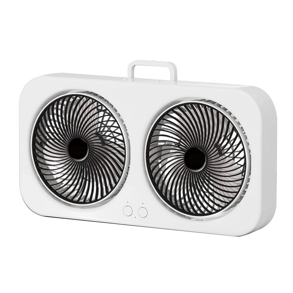 Tabletop Fan Air Circulation Fan Portable Dual Use Rechargeable Brushless Motor Multi Speed Adjustable with USB Cable for Home