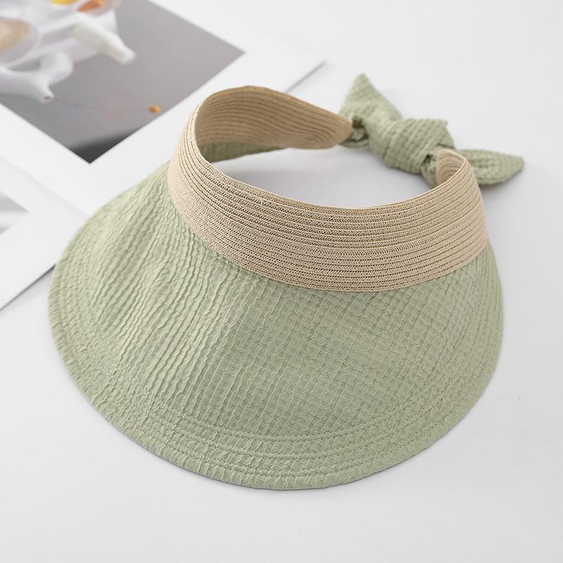 

Шляпа женская летняя спортивная шляпа от солнца шляпа Dew Head Ponytail Hat универсальная солнцезащитная козырек Пустая шляпа-цилиндр M（56-58cm） зелёный