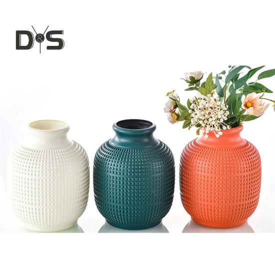 Vaso per fiori in plastica per interni ed esterni moderno portafiori veri secchi contenitore per composizioni floreali soggiorno camera da letto centrotavola decorazione