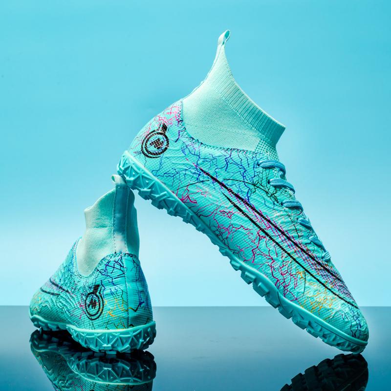 Vysoké fotbalové boty pro muže Tréninkové sportovní boty Umělá tráva TF Mladí studenti Outdoorové sportovní boty