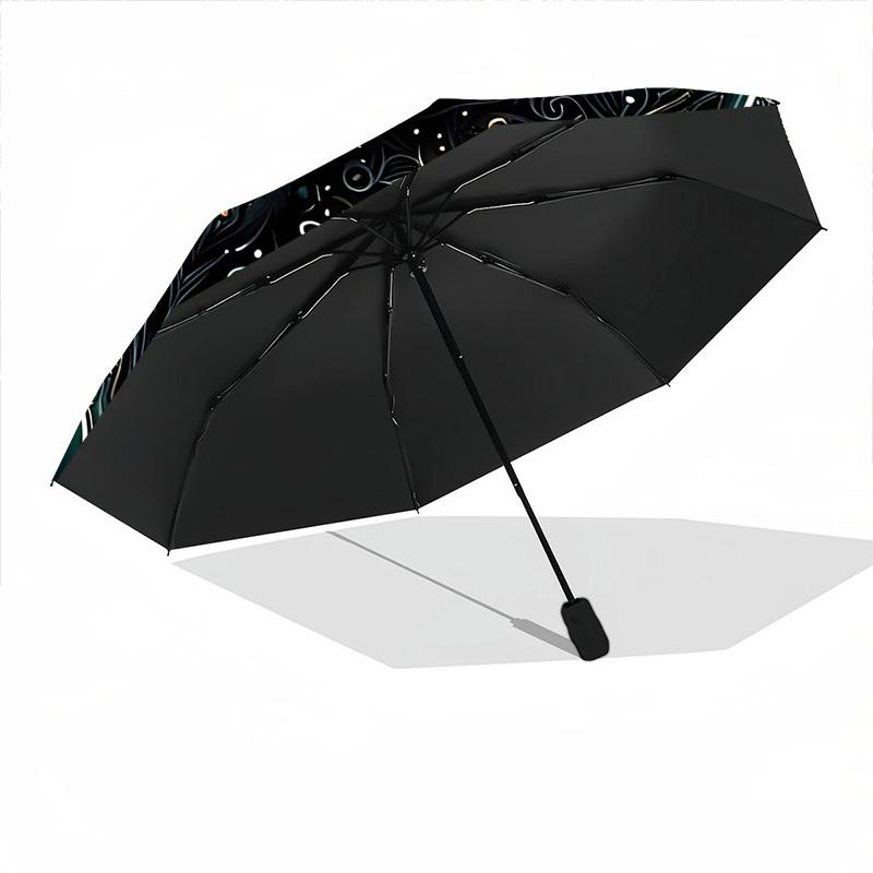1pc Bat Wings Automatic Folding Umbrella, Lightweight Retractable Compact Travel Umbrella, 8-Rib Sturdy Frame090