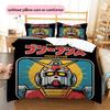 Set Biancheria da Letto 3 Pezzi Mecha Gundam Anime Robot Stampato Copripiumino Con Federe Per Camera da Letto dei Ragazzi