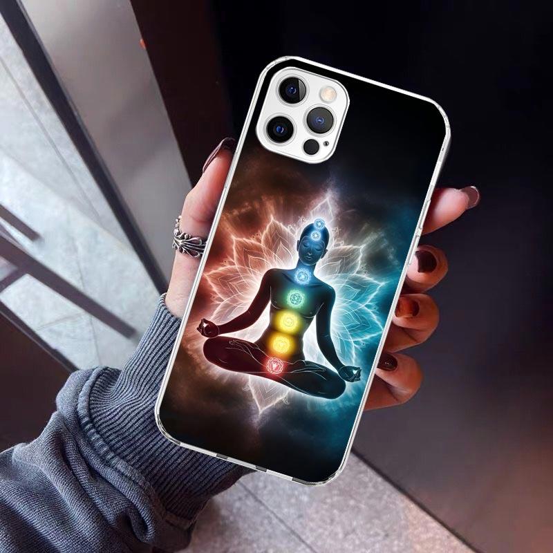 

Yoga Chakra Spiritual Energy Universe Phone Case For iPhone 17 Air 11 13 Mini 14 15 Plus 16 12 Pro Max 16E SE 7 8 Pattern Soft T iPhone 13 Pro