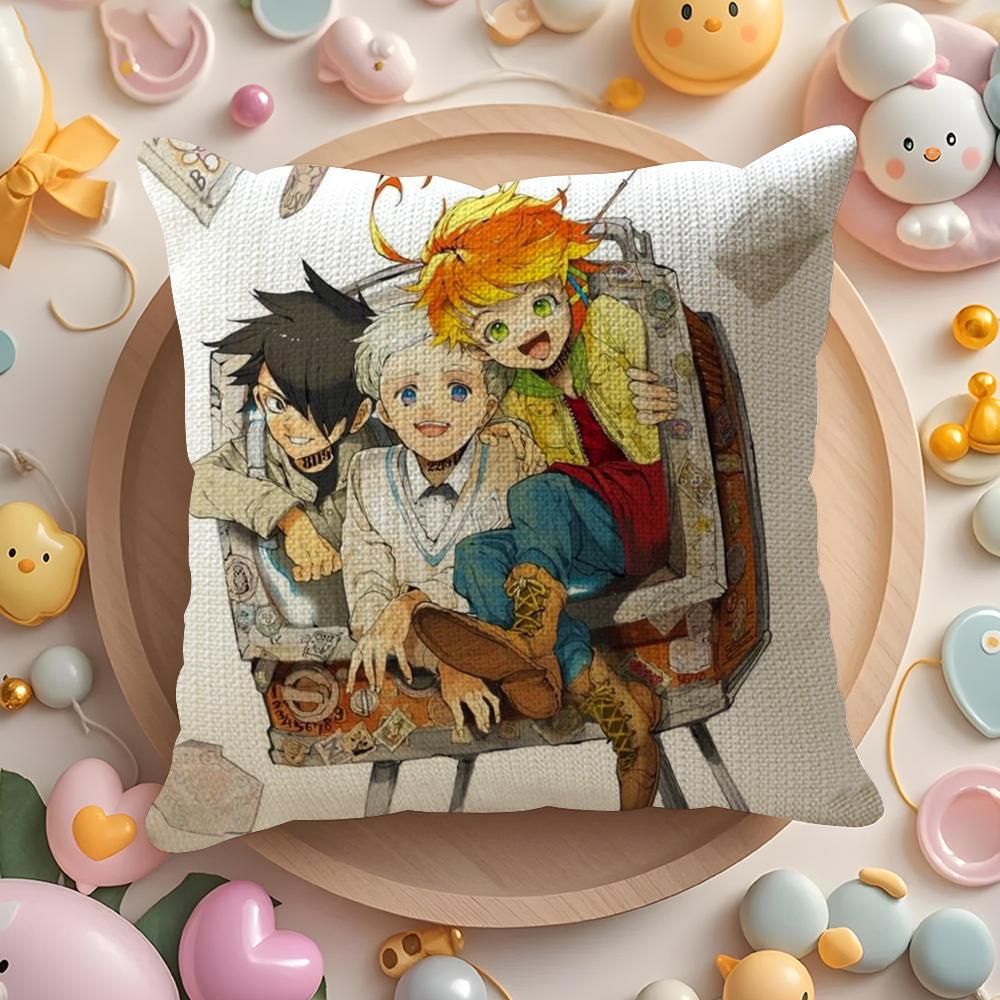 The Promised N-Neverland Pillow Case Pattern Printed Pillowcase For Living Room Sofa Cushion Cover & Bedroom Decor