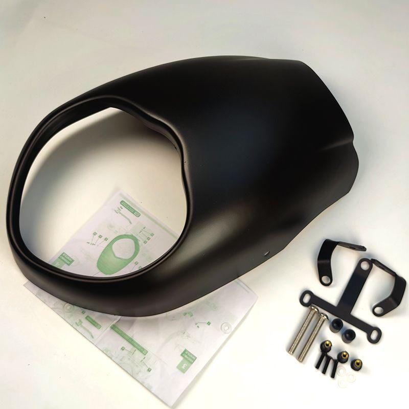 

Применимо к Kawasaki Vulcan S 650 Реставрация Мотоцикл Ретро Крышка Головки Перенаправление Крышка для Хранения Большой Абажур Sandy Black