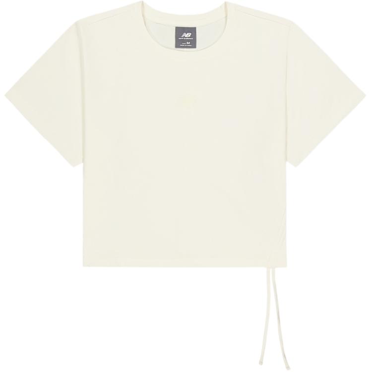 New Balance T Shirts Women s Ecru Crew Neck Moderate NEF34202-IV L