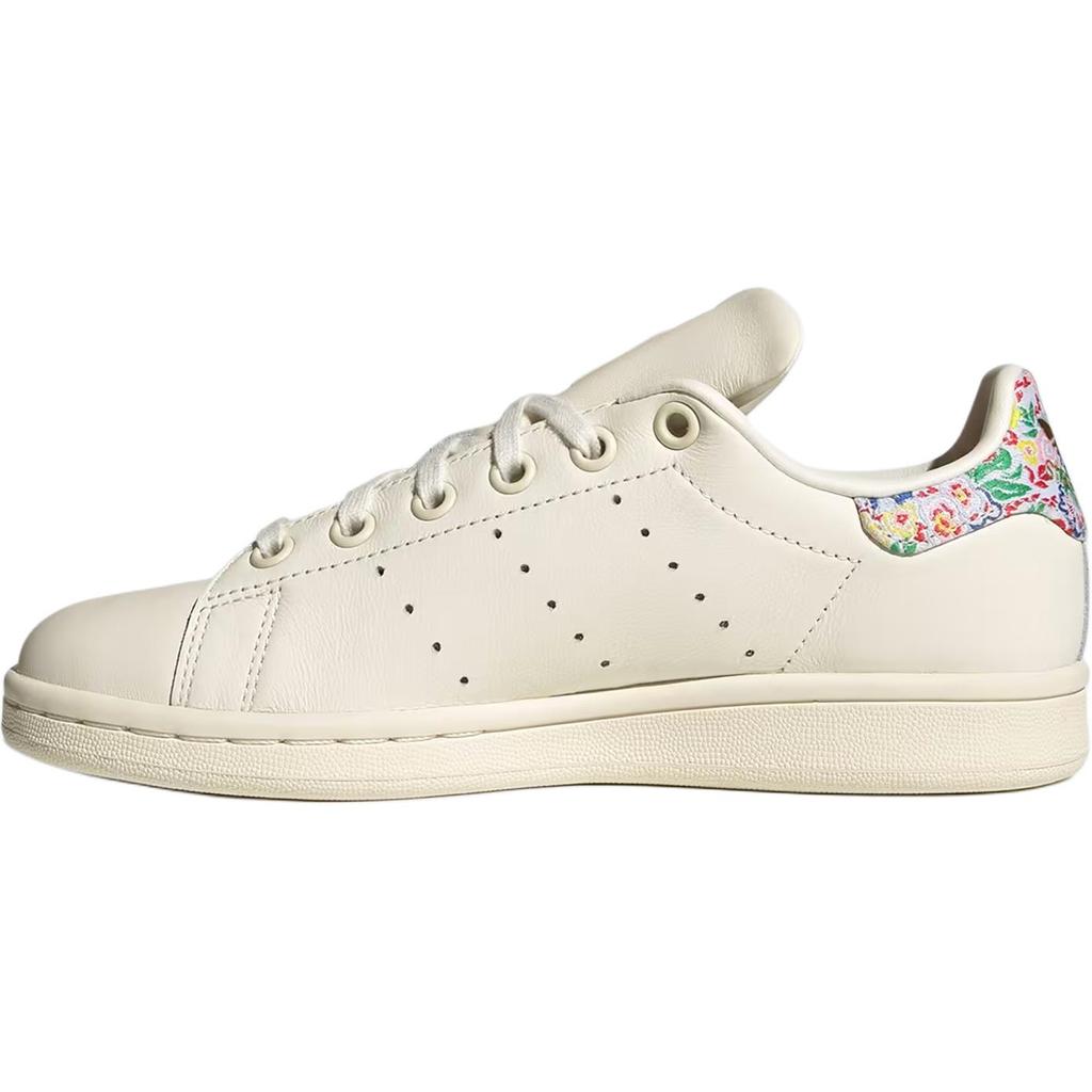 Adidas Liberty London X  Originals Stan Smith Leather Fabric Comfortable Versatile Non-Slip Durable Low-Top Kids Sneakers Kids Sneakers Beige JH7559