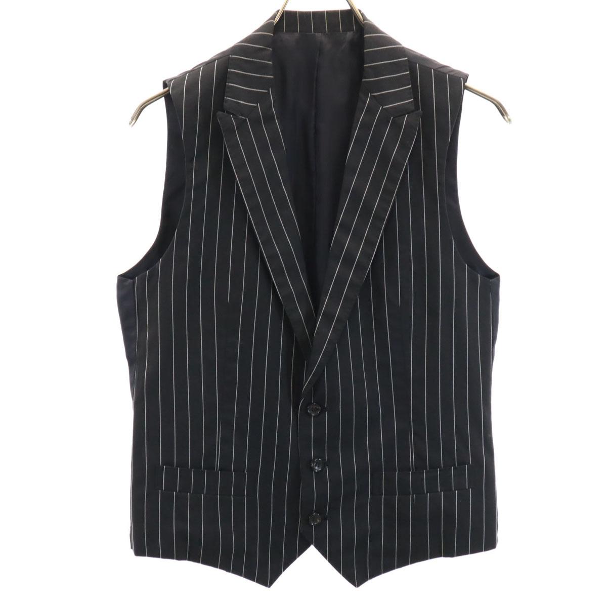 

JOHN LAWRENCE SULLIVAN Сделано в Японии Жилет из смеси шелка в полоску Мужской Б/У