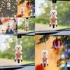 Acrylic Cartoon Bicycle Dog Car Rearview Mirror Decor For Auto Interior Accessories