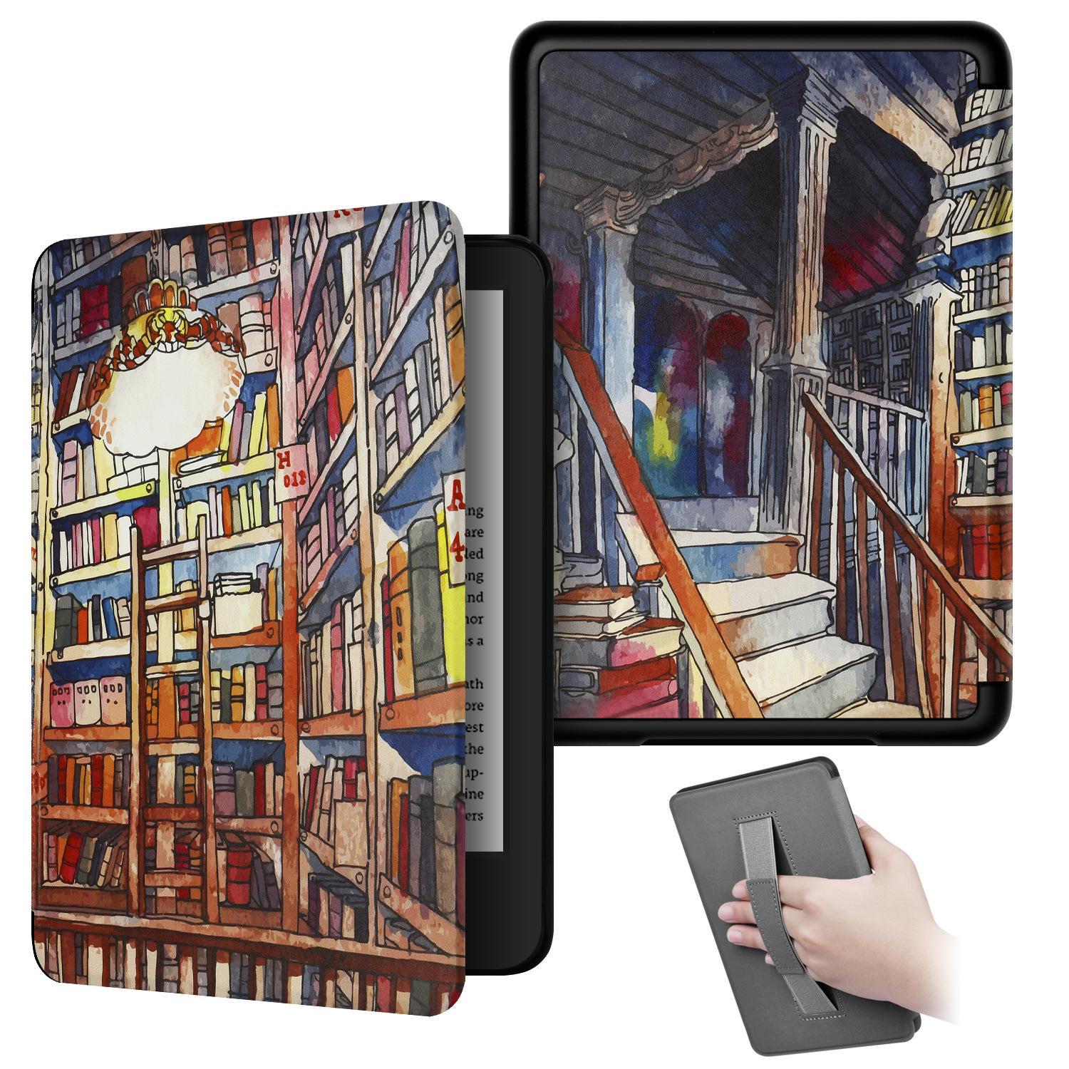 «Многоцветный защитный кожаный чехол Kindle 2024 для электронной книги 11-го поколения» Painted Handheld