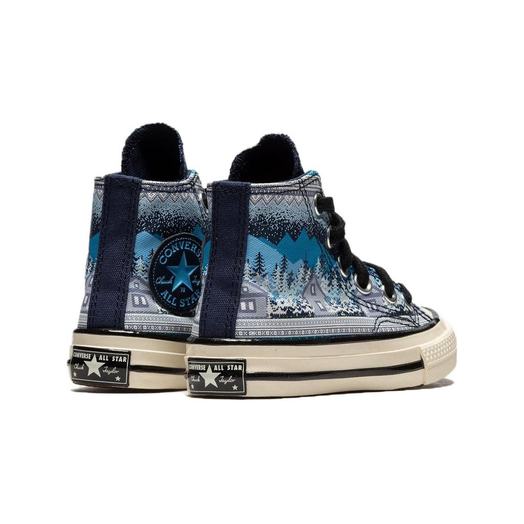 Converse Chuck 70 Slip Resistant Durable High Top Canvas Shoes Kids Sneakers Black Blue 372107C