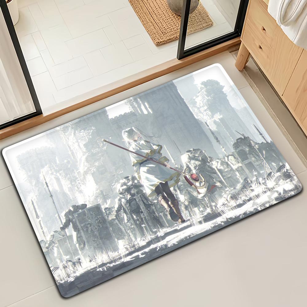 

Japan F-Frieren Cute Hot Door Mat Bath Microfiber Decorative Versatile Flannel Floor Mat Quick Dry Absorbent Non-slip Sole 40cm x 60cm