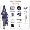 Fontaine Clorinde Cosplay Cosotume Dress Blue Wig Hair For Women Party Outfits With Hat Clorinde Cosplay Shoes Boots Cosotumes
