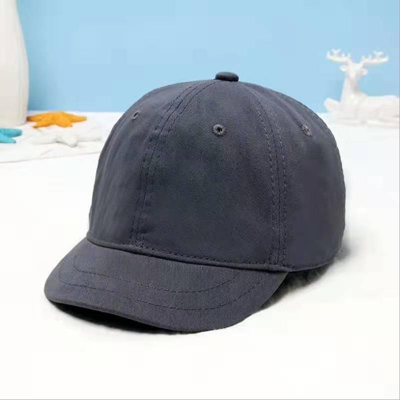 Short Brim Solid Color Dad Hat Adjustable Fashion New Unisex Hip Hop Spring Summer Soft Snapback Custom Logo Baseball Cap