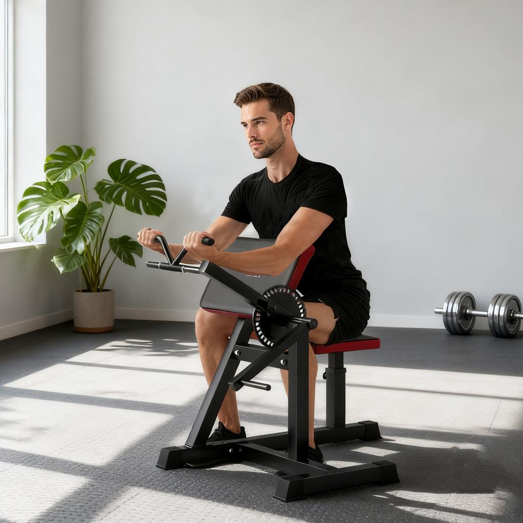 Bizeps-Trizeps-Maschine, 2-in-1, Preacher Curl Bank, Verstellbarer Sitz, Ellenbogenstütze
