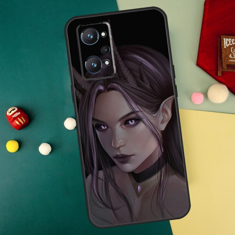 Devil Woman For Realme GT7 Pro 15 13 10 11 12 14 Pro Plus C55 C71 C75 C67 C63 C61 C53 C35 C65 GT6 Case
