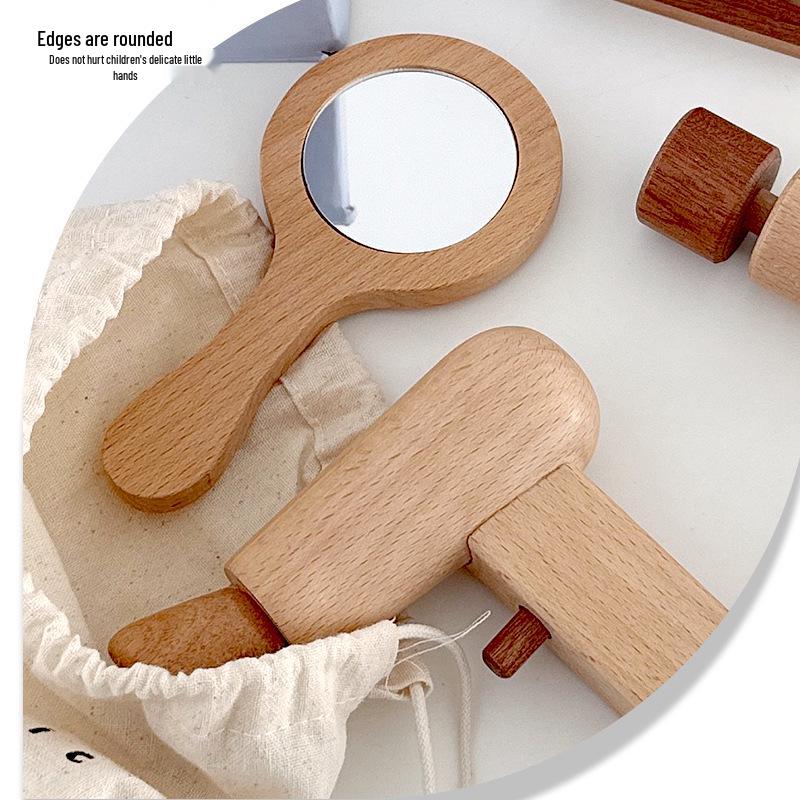 High-Quality Beech Wood Pretend Play Toys: Kitchen, Supermarket, Makeup & More. Smoothly Sanded for Role Play.