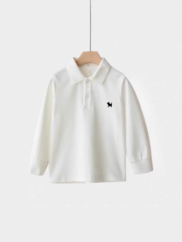 Kinder Baumwolle Langarm Poloshirt - 2026 Neu Frühling Jungen Cartoon Revers Oberteil