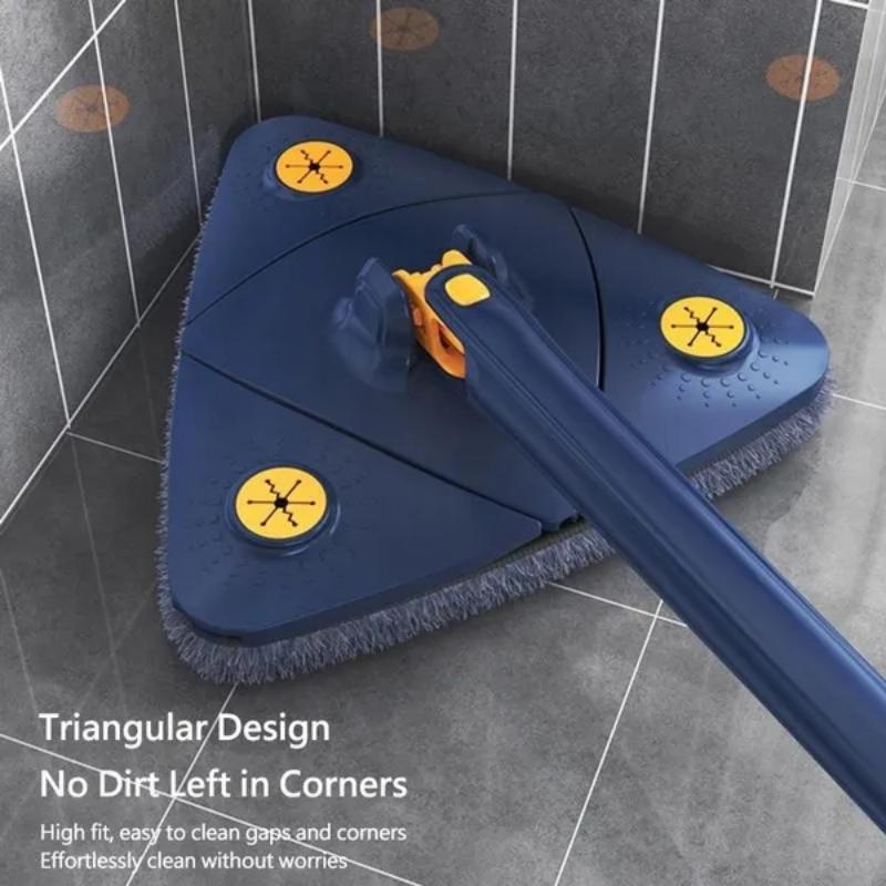 Set, Triangle Mop, 360 Degree Rotation Retractable Adjustable Cleaning Mop For Tub Tile Floor Wall Glass Cleaning