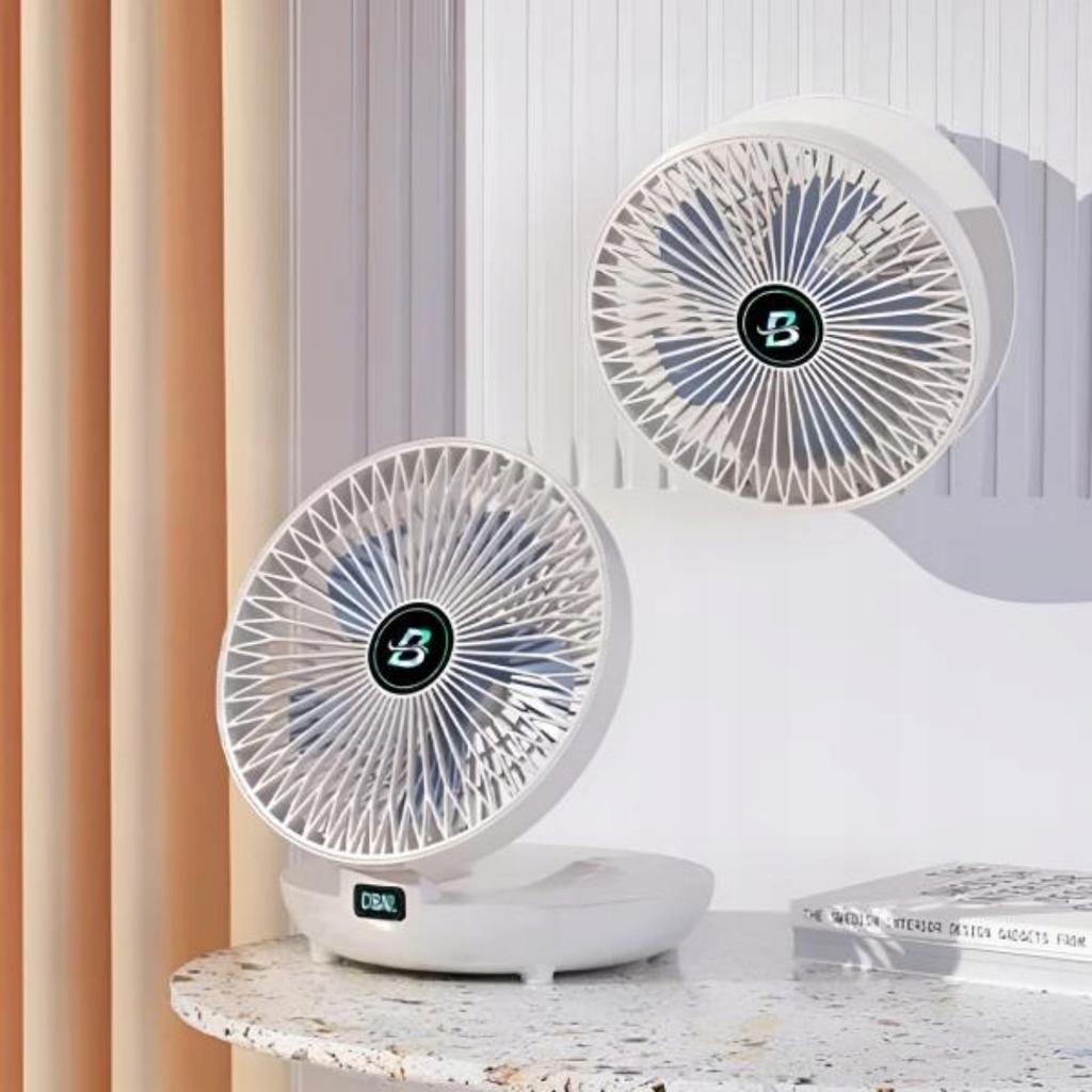 Aircolio Portable Mini Desk Fan – Wireless 5-Speed USB Silent Breeze